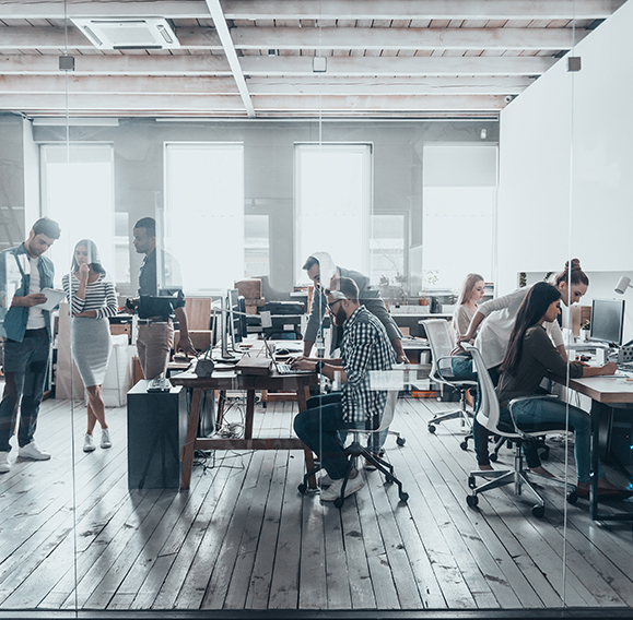 Image of people working in an office